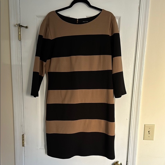 Sami & Jo Dresses & Skirts - Sami & Jo Brown and Black Knee-Length Sheath Dress
